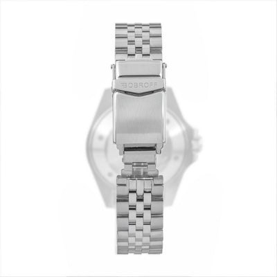 Bobroff Silberne Uhr aus Edelstahl