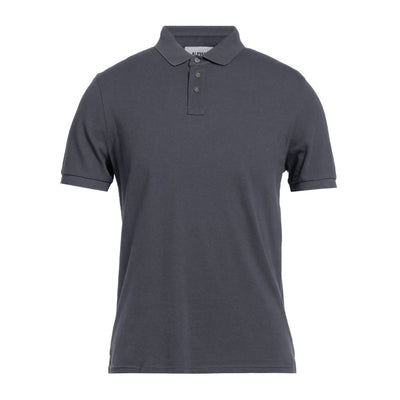 Alpha Studio Graues Baumwoll-Poloshirt