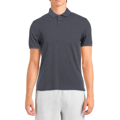 Alpha Studio Graues Baumwoll-Poloshirt
