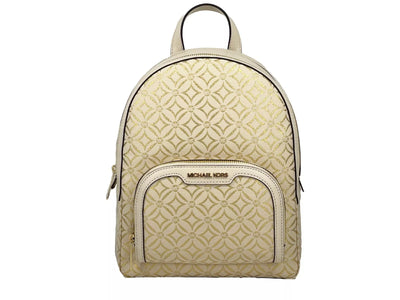 Michael Kors Jaycee Medium Zip Tasche Rucksack Tasche Creme Gold