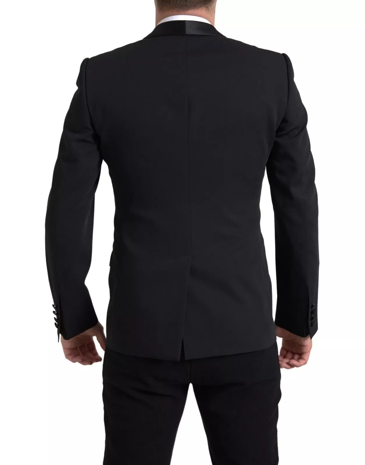 Dolce & Gabbana Schwarzer einreihiger Wollblazer MARTINI Bekleidung