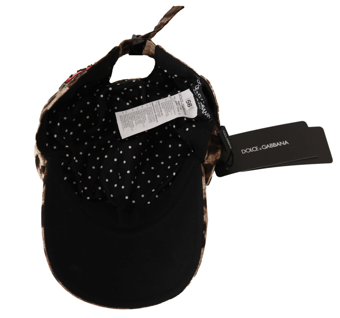 Dolce & Gabbana Brauner Leopard Pailletten Sizilien Applique Baseballmütze