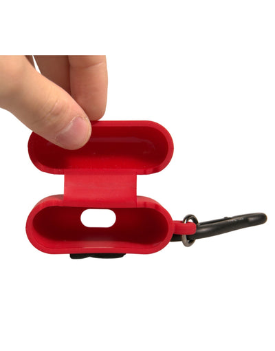 Dolce & Gabbana Rote Silikon-Gummi-Logo geprägte Airpods Hülle