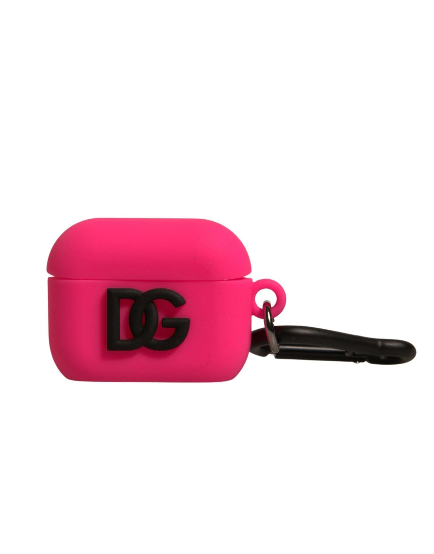 Dolce & Gabbana Rosa Silikon-Gummi-Logo geprägte Airpods Hülle