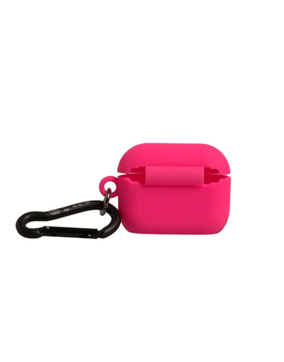 Dolce & Gabbana Rosa Silikon-Gummi-Logo geprägte Airpods Hülle