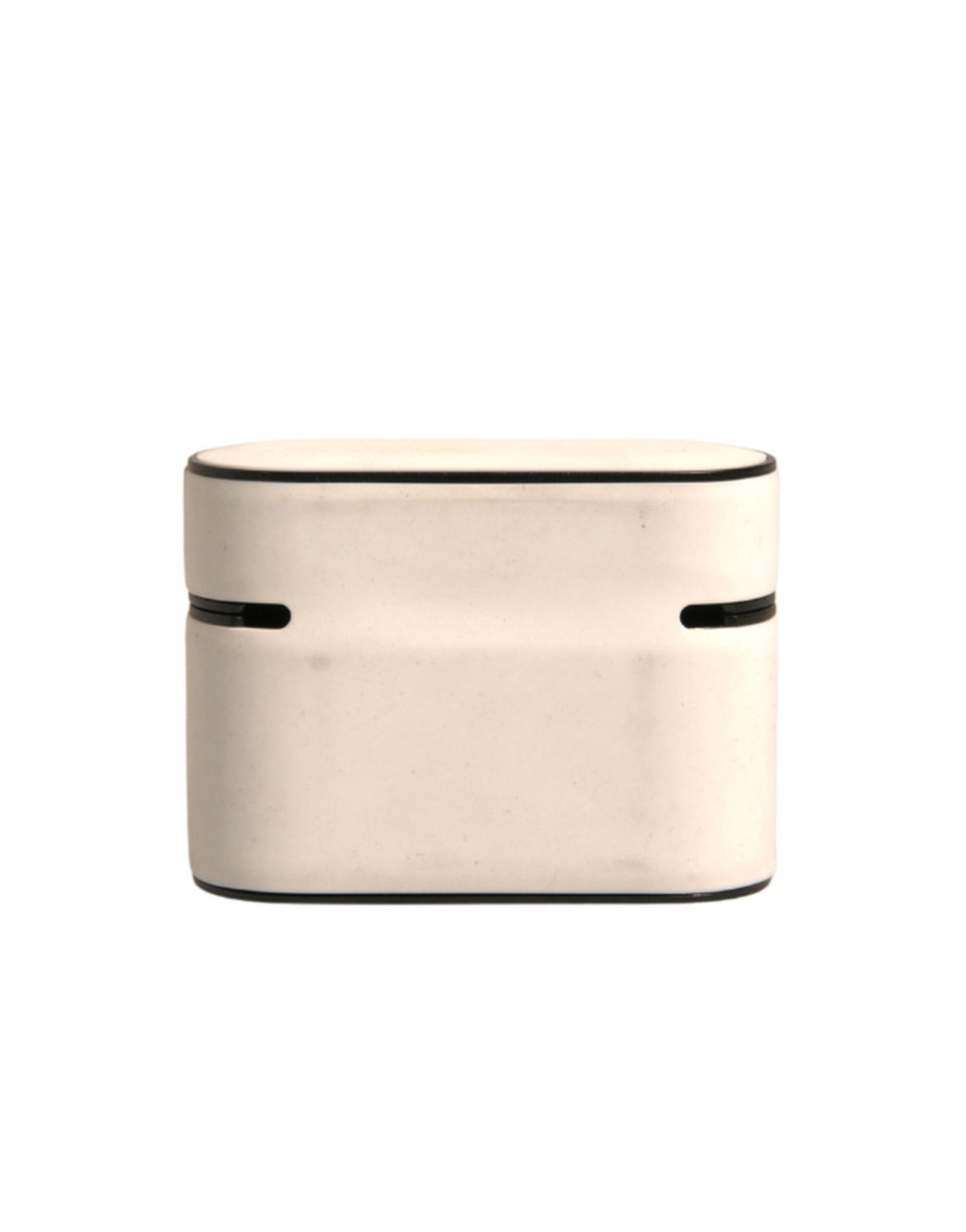 Dolce & Gabbana Weißes PVC geprägte Logo Plaque Halter Airpods Fall