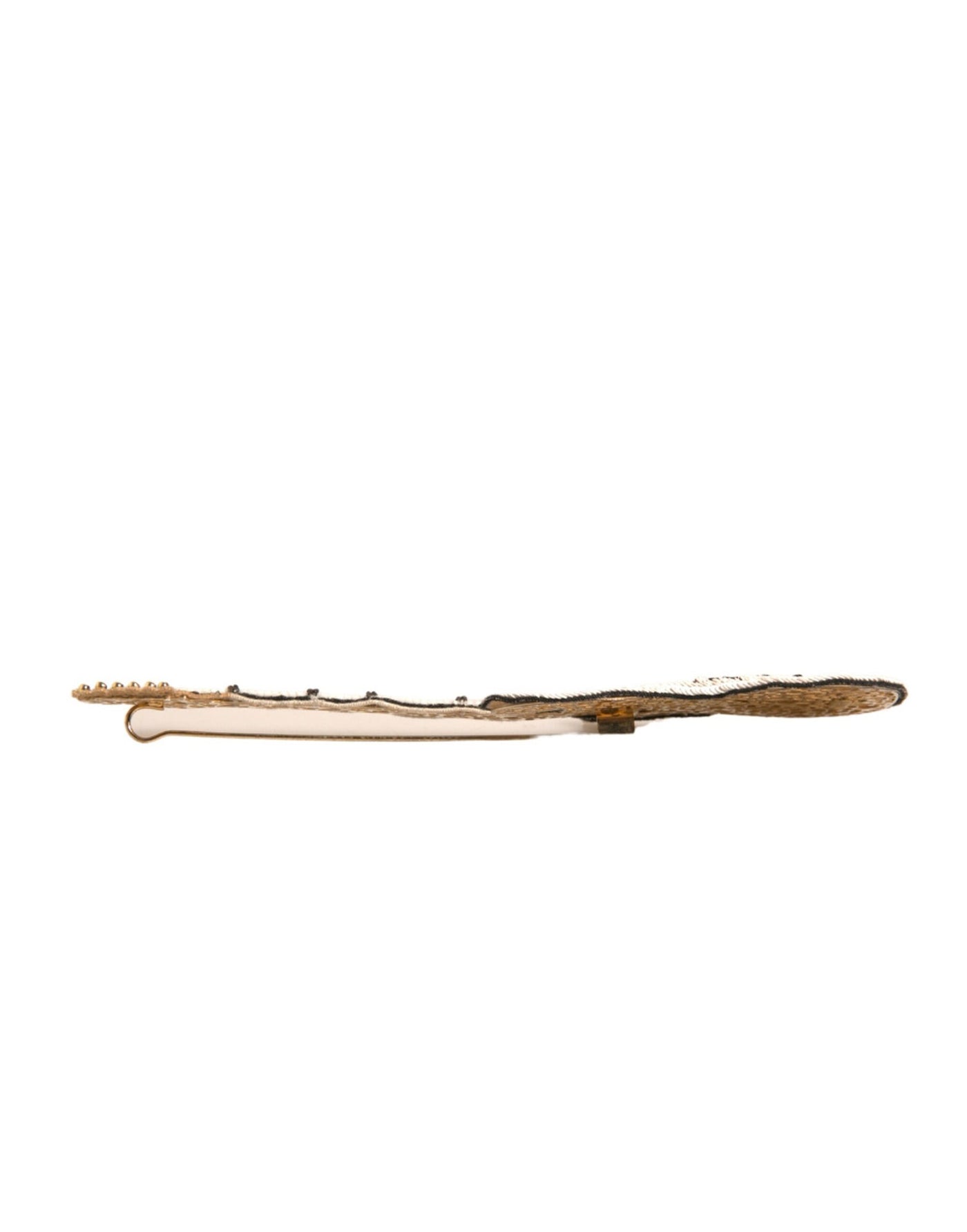 Dolce & Gabbana Gold Messing Perlen Gitarre Pin Brosche