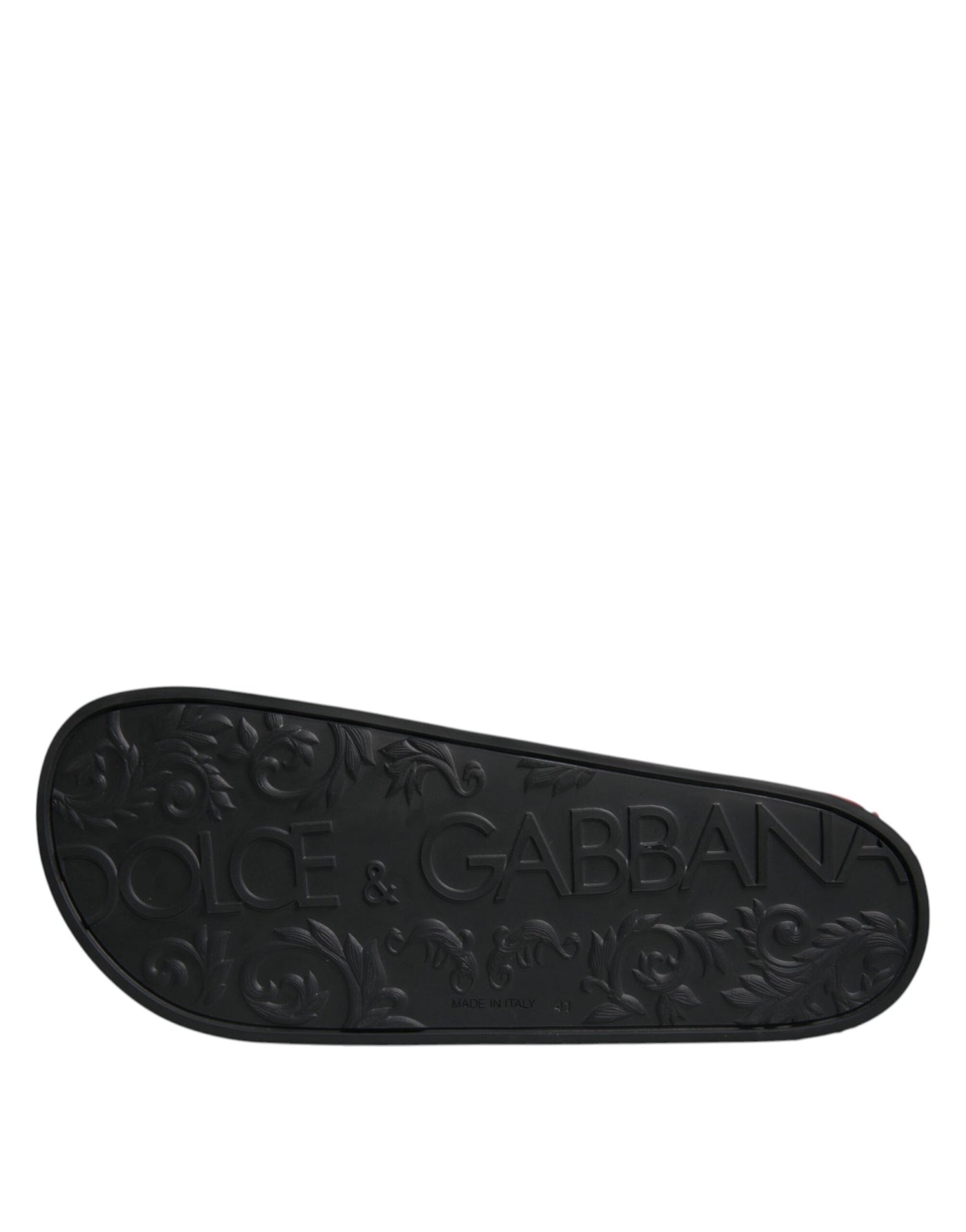 Dolce & Gabbana Schwarze Leder Pantoletten Sandalen Beachwear Schuhe