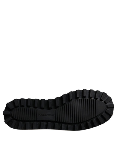 Dolce & Gabbana Schwarz Nylon gesteppt Logo Patch Sandalen Rutschen Schuhe
