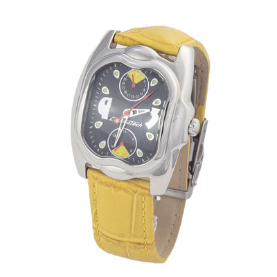 Chronotech Gelbe Lederuhr