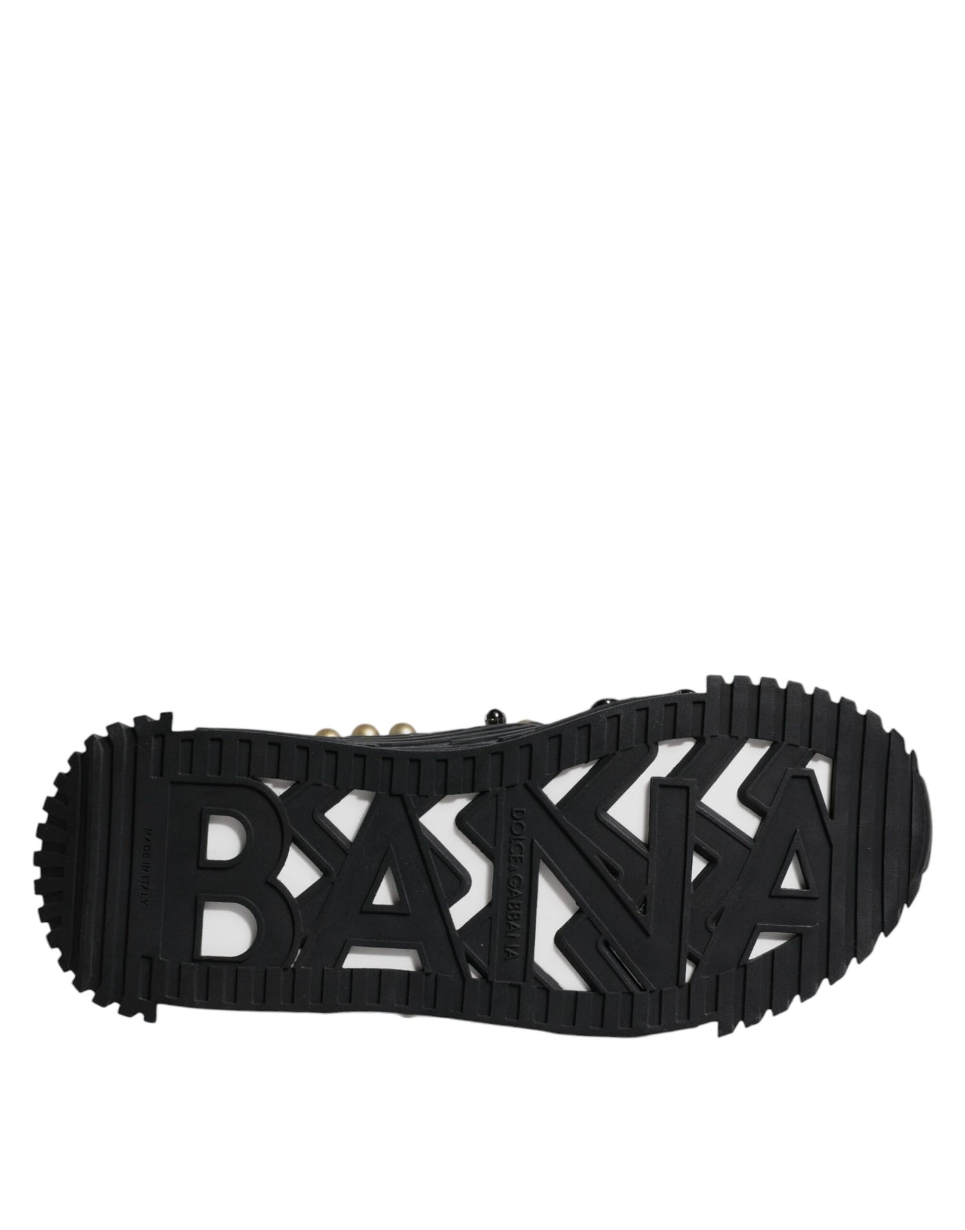 Dolce & Gabbana Schwarze Leder Nieten-Sandalen Schuhe