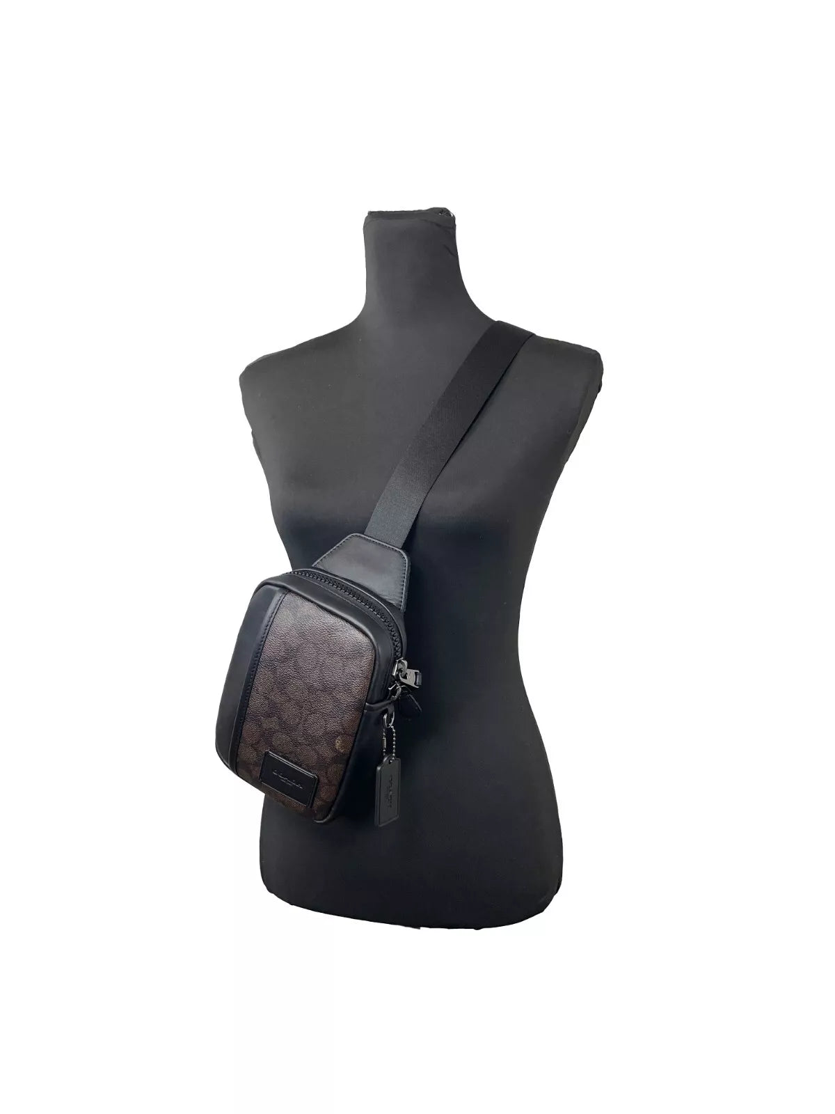 COACH Edge L Pack Rucksack Sling Bag Schwarz Walnuss (CW347)
