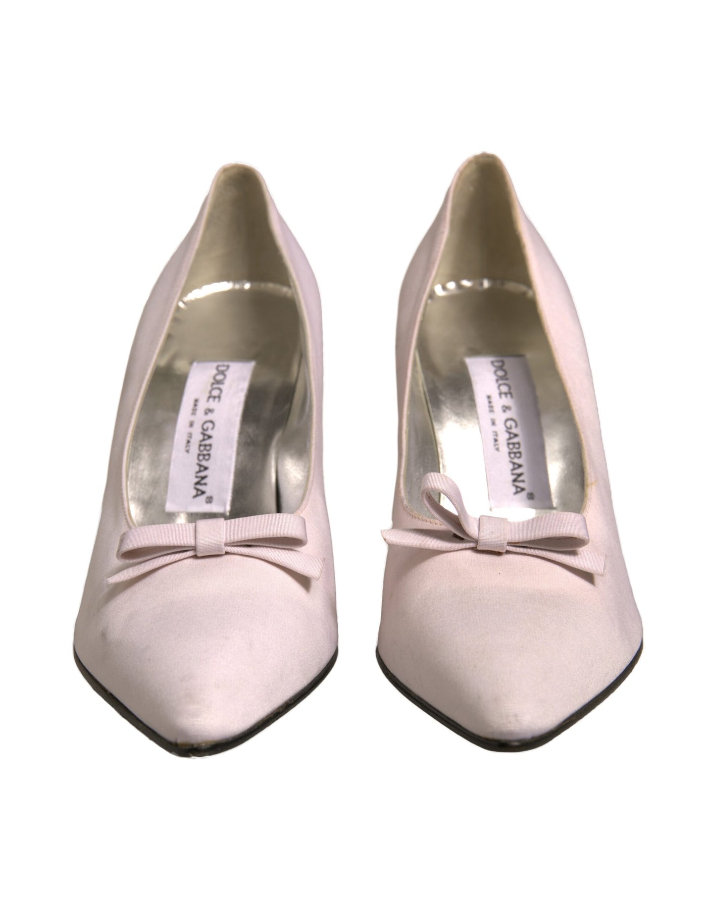Dolce & Gabbana Weiß Leder High Heels Frauen Pumps Schuhe