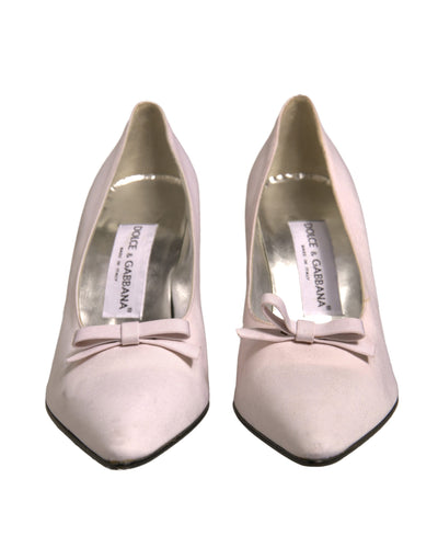 Dolce & Gabbana Weiß Leder High Heels Frauen Pumps Schuhe