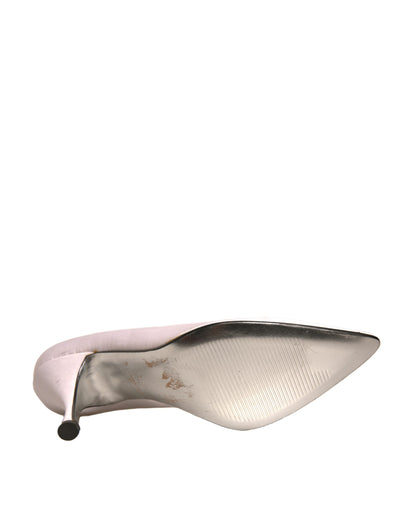 Dolce & Gabbana Weiß Leder High Heels Frauen Pumps Schuhe
