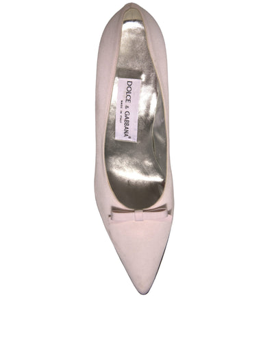 Dolce & Gabbana Weiß Leder High Heels Frauen Pumps Schuhe