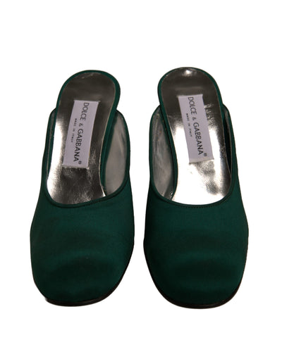 Dolce & Gabbana Grün Wildleder Leder High Heel Pumps Schuhe