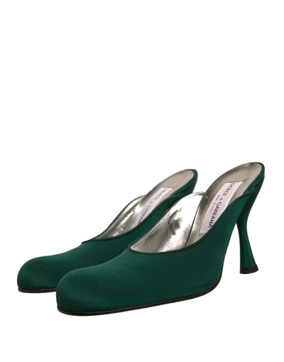 Dolce & Gabbana Grün Wildleder Leder High Heel Pumps Schuhe