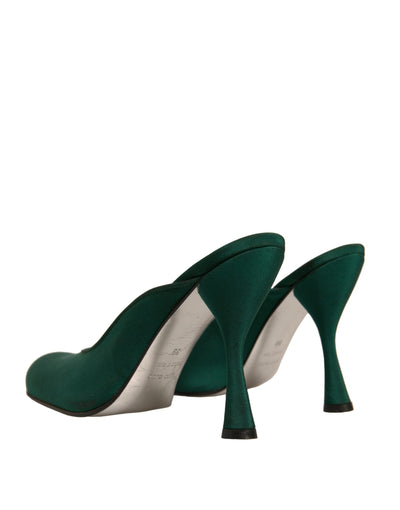 Dolce & Gabbana Grün Wildleder Leder High Heel Pumps Schuhe