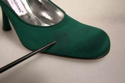 Dolce & Gabbana Grün Wildleder Leder High Heel Pumps Schuhe