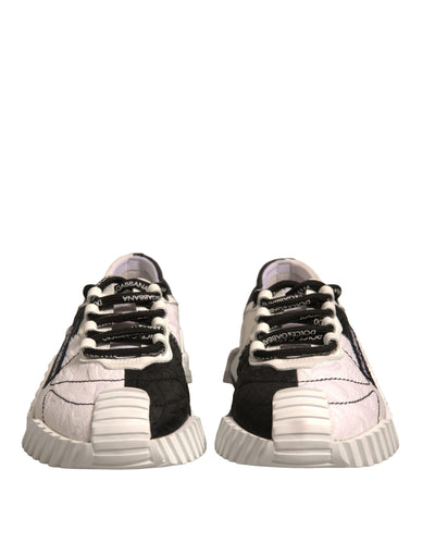 Dolce & Gabbana Weiß Schwarz NS1 Low Top Sport Turnschuhe Schuhe