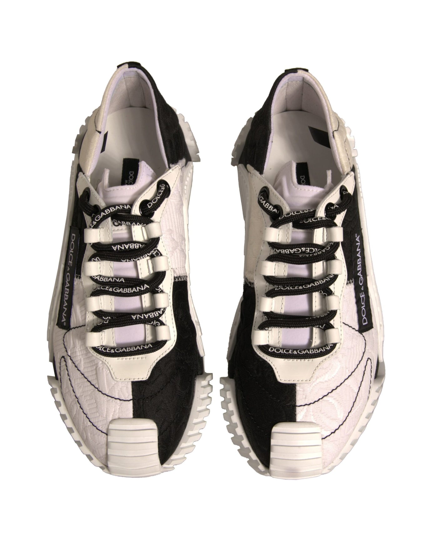 Dolce & Gabbana Weiß Schwarz NS1 Low Top Sport Turnschuhe Schuhe