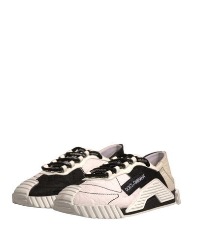 Dolce & Gabbana Weiß Schwarz NS1 Low Top Sport Turnschuhe Schuhe