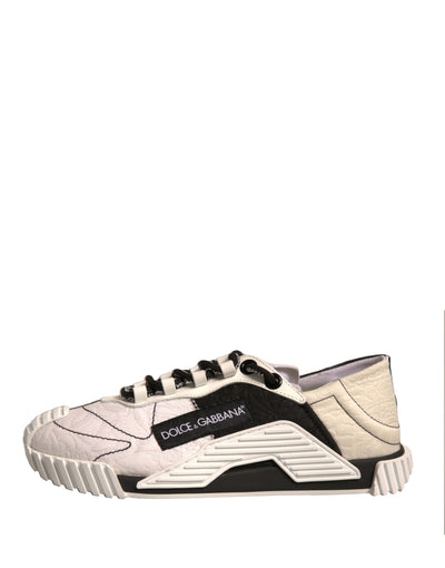 Dolce & Gabbana Weiß Schwarz NS1 Low Top Sport Turnschuhe Schuhe