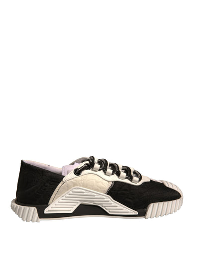 Dolce & Gabbana Weiß Schwarz NS1 Low Top Sport Turnschuhe Schuhe