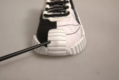 Dolce & Gabbana Weiß Schwarz NS1 Low Top Sport Turnschuhe Schuhe