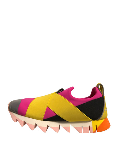Dolce & Gabbana Multicolor Neopren Elastic Ibiza Turnschuhe Schuhe