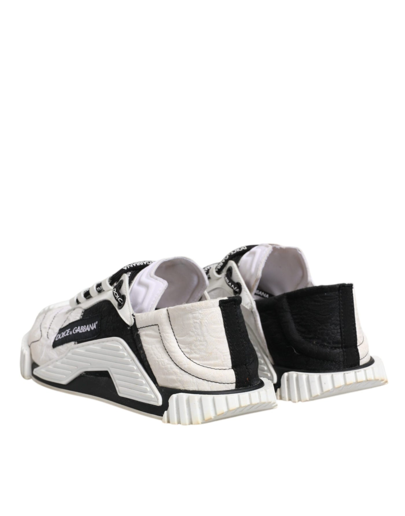 Dolce & Gabbana Weiß Schwarz NS1 Low Top Sneakers Schuhe