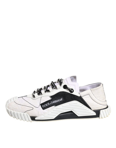 Dolce & Gabbana Weiß Schwarz NS1 Low Top Sneakers Schuhe
