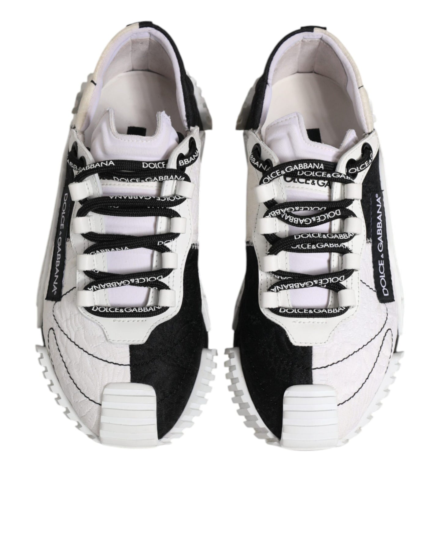 Dolce & Gabbana Weiß Schwarz NS1 Low Top Turnschuhe Schuhe
