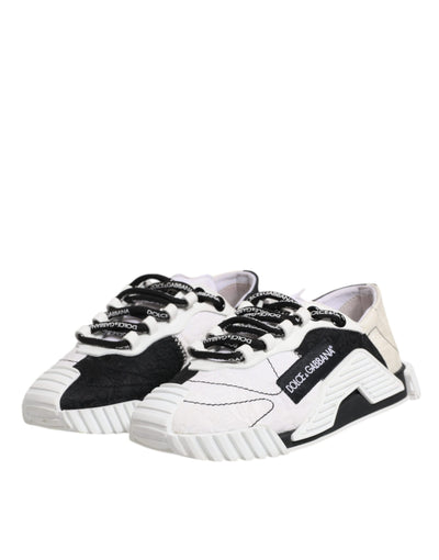 Dolce & Gabbana Weiß Schwarz NS1 Low Top Turnschuhe Schuhe
