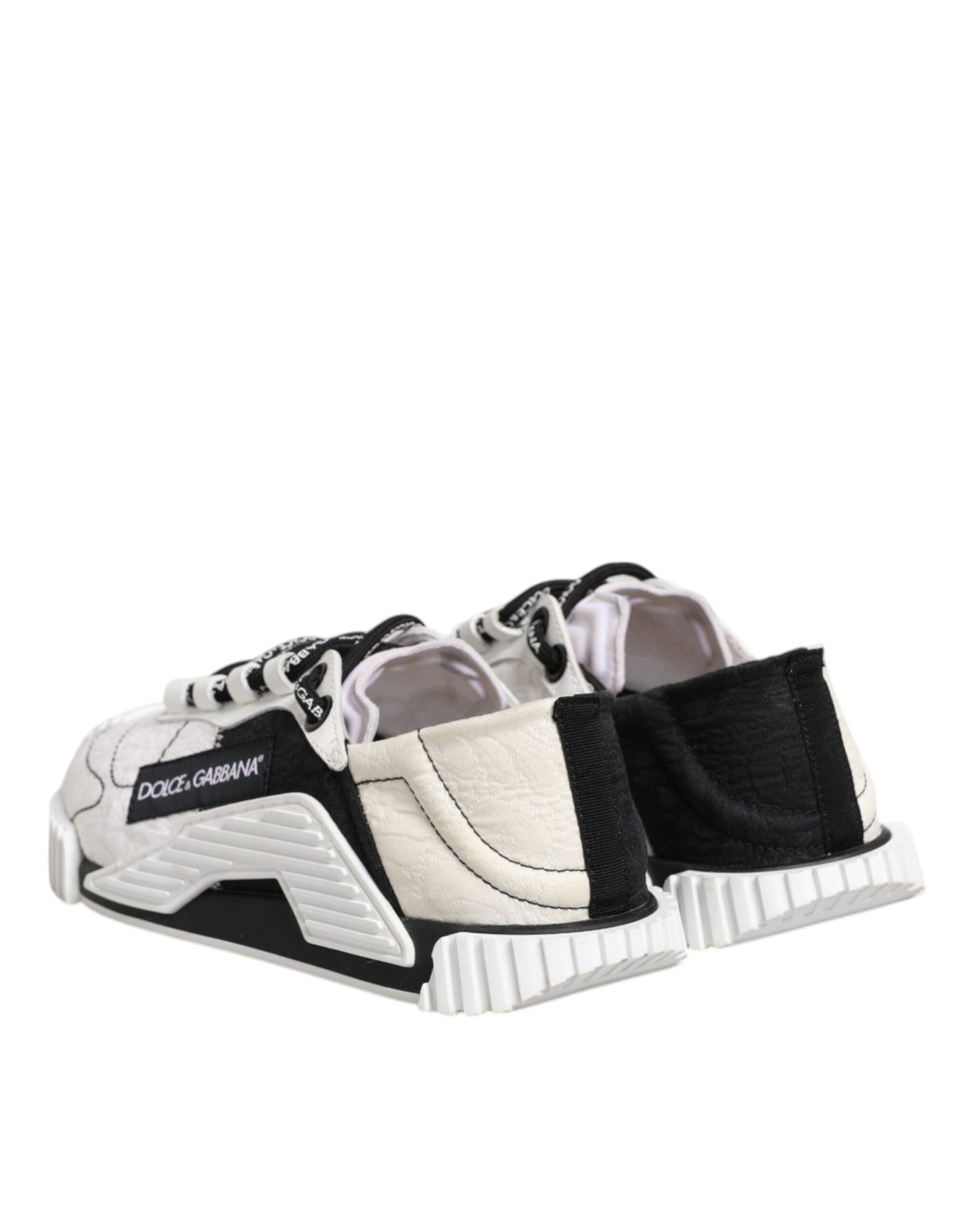 Dolce & Gabbana Weiß Schwarz NS1 Low Top Turnschuhe Schuhe