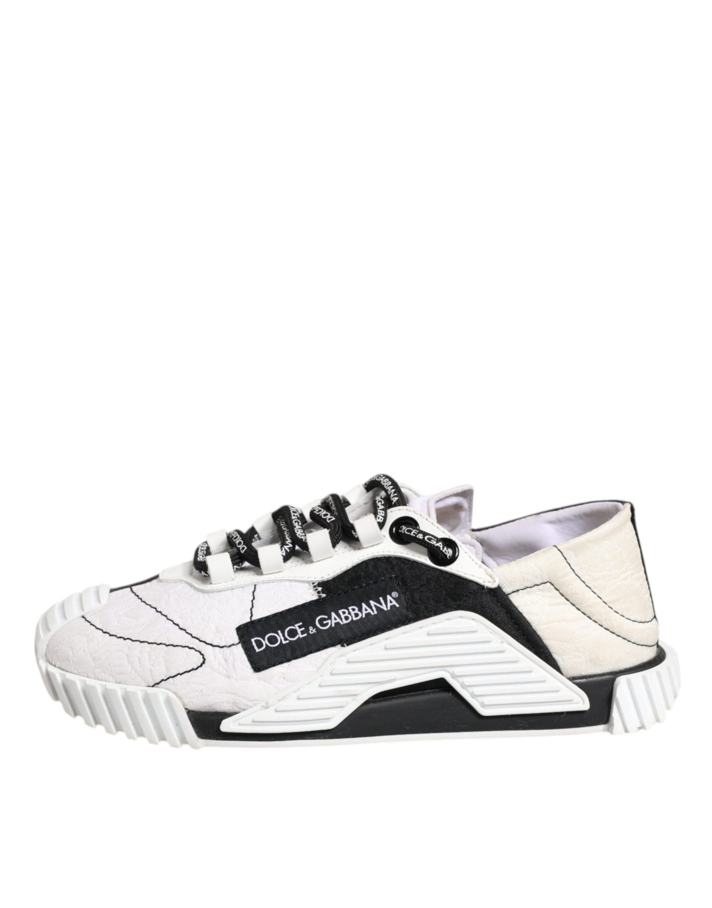 Dolce & Gabbana Weiß Schwarz NS1 Low Top Turnschuhe Schuhe