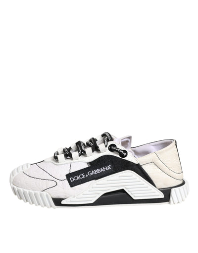 Dolce & Gabbana Weiß Schwarz NS1 Low Top Turnschuhe Schuhe