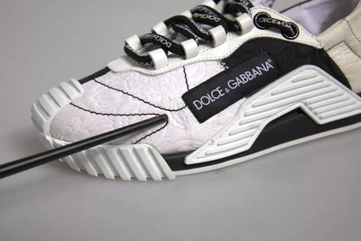 Dolce & Gabbana Weiß Schwarz NS1 Low Top Turnschuhe Schuhe