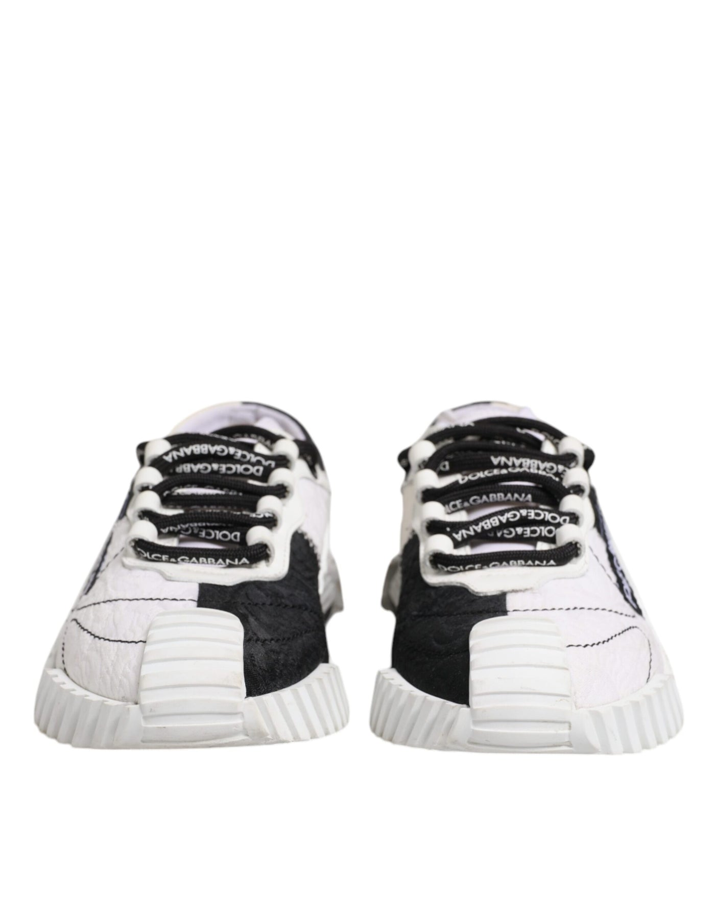 Dolce & Gabbana Weiß Schwarz NS1 Low Top Turnschuhe Schuhe