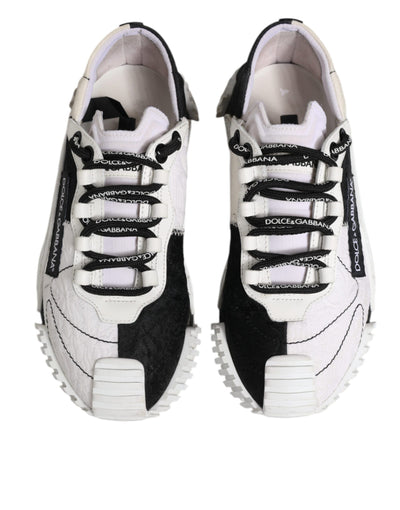 Dolce & Gabbana Weiß Schwarz NS1 Low Top Turnschuhe Schuhe