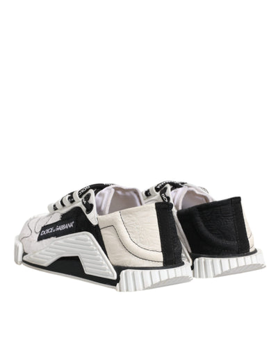 Dolce & Gabbana Weiß Schwarz NS1 Low Top Turnschuhe Schuhe