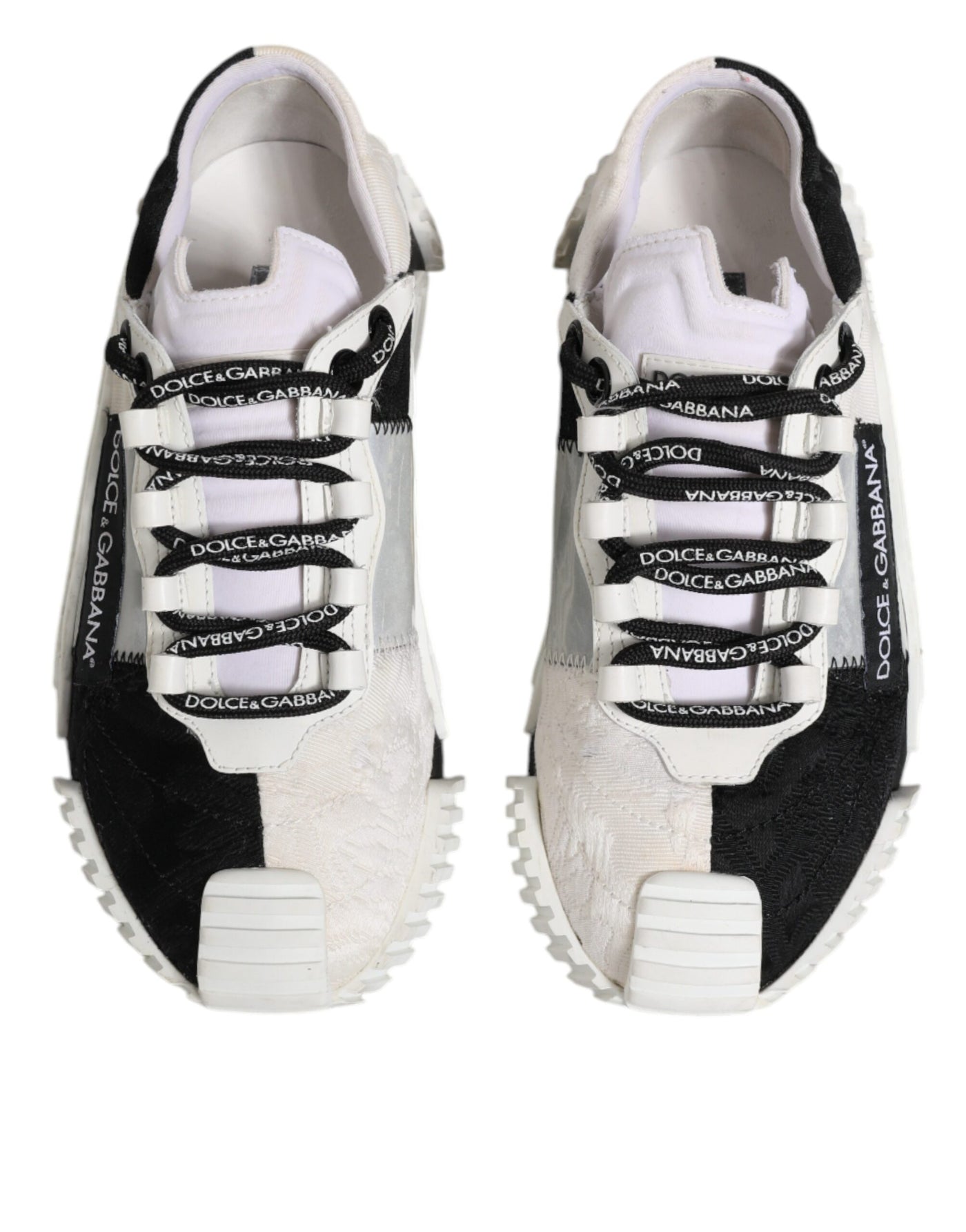 Dolce & Gabbana Weiß Schwarz NS1 Low Top Turnschuhe Schuhe