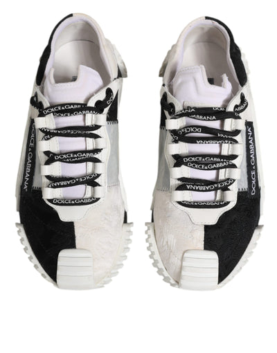 Dolce & Gabbana Weiß Schwarz NS1 Low Top Turnschuhe Schuhe