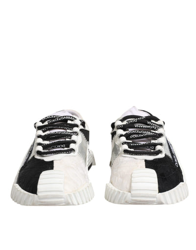 Dolce & Gabbana Weiß Schwarz NS1 Low Top Turnschuhe Schuhe