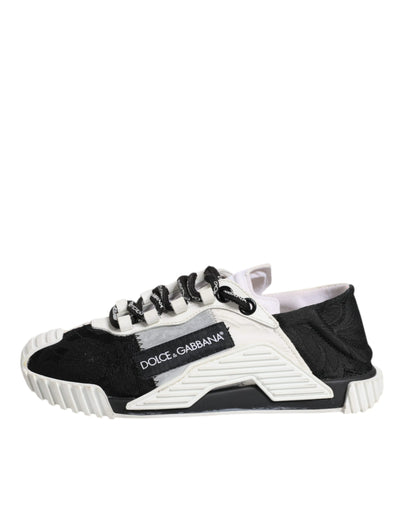 Dolce & Gabbana Weiß Schwarz NS1 Low Top Turnschuhe Schuhe
