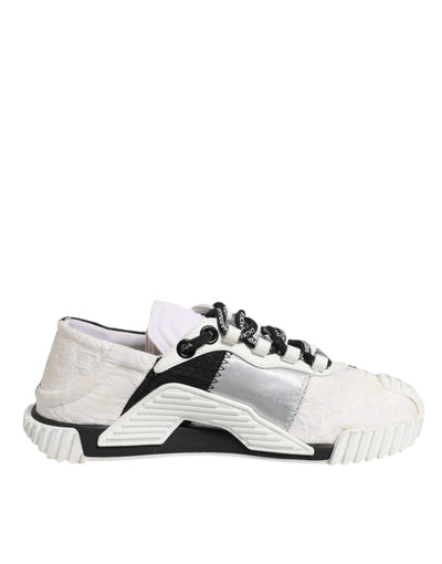 Dolce & Gabbana Weiß Schwarz NS1 Low Top Turnschuhe Schuhe
