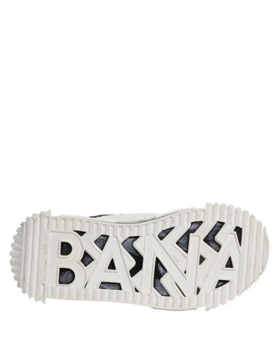 Dolce & Gabbana Weiß Schwarz NS1 Low Top Turnschuhe Schuhe