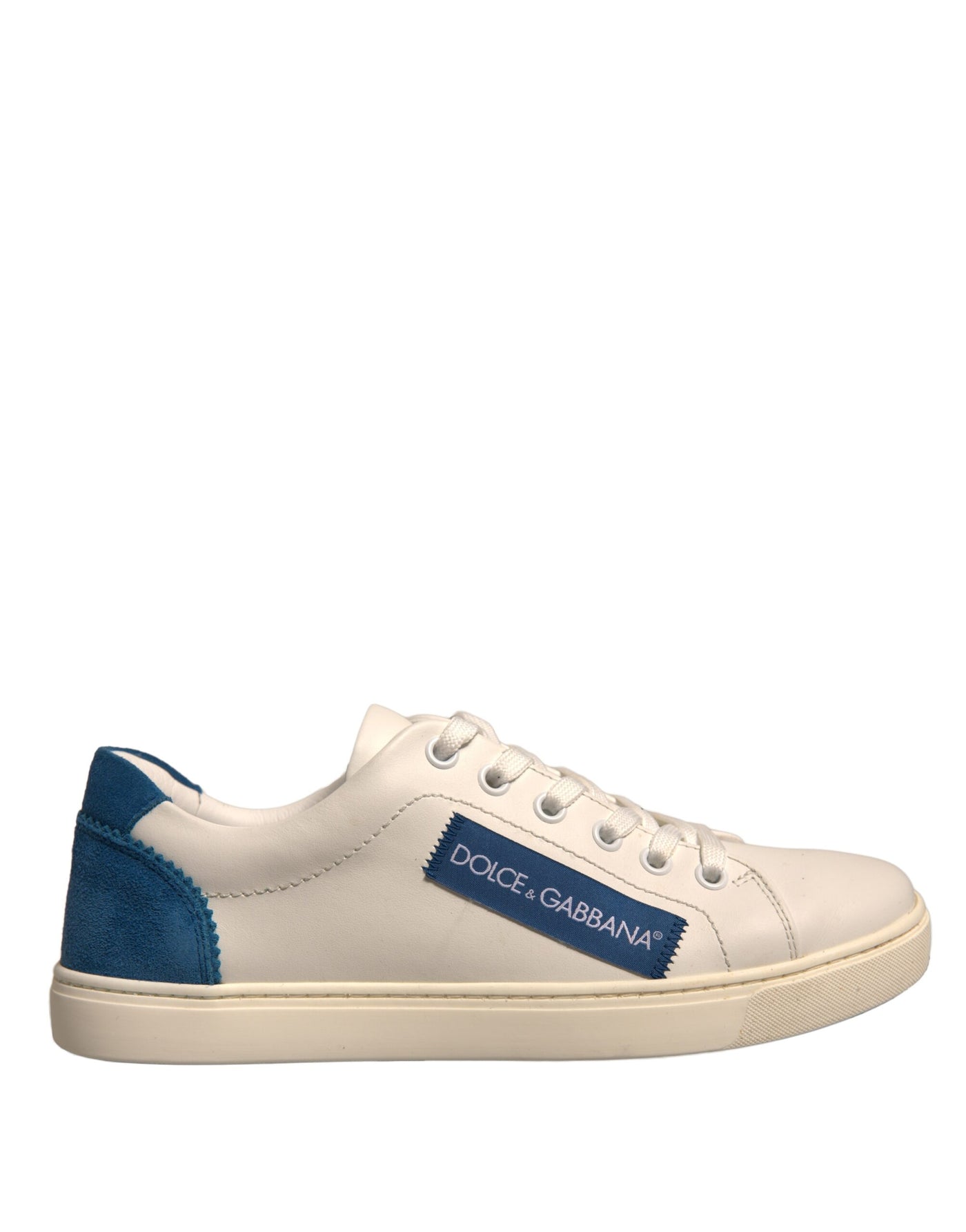 Dolce & Gabbana Weiß Wildleder Leder Low Top Turnschuhe Schuhe