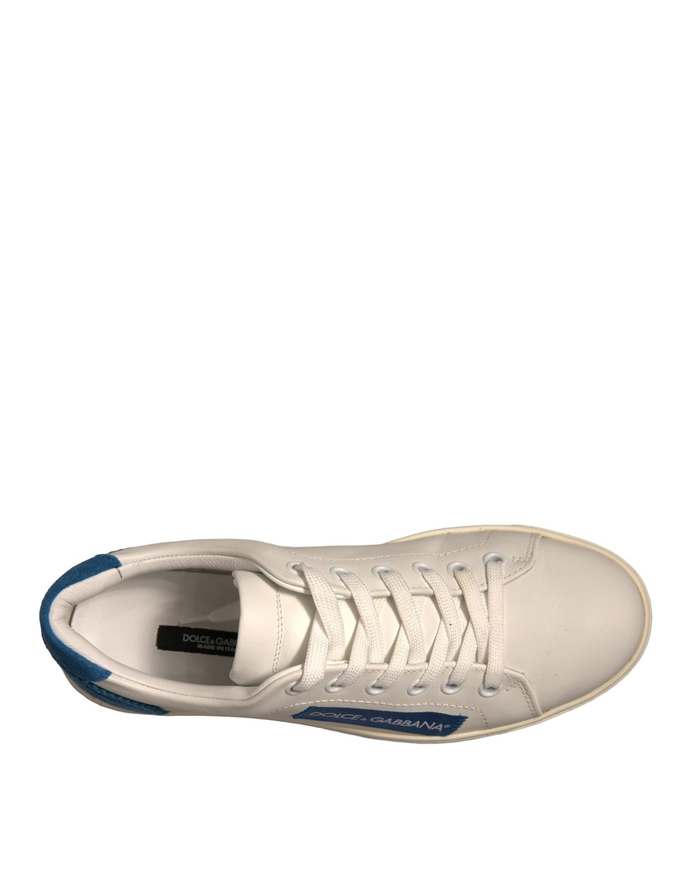 Dolce & Gabbana Weiß Wildleder Leder Low Top Turnschuhe Schuhe